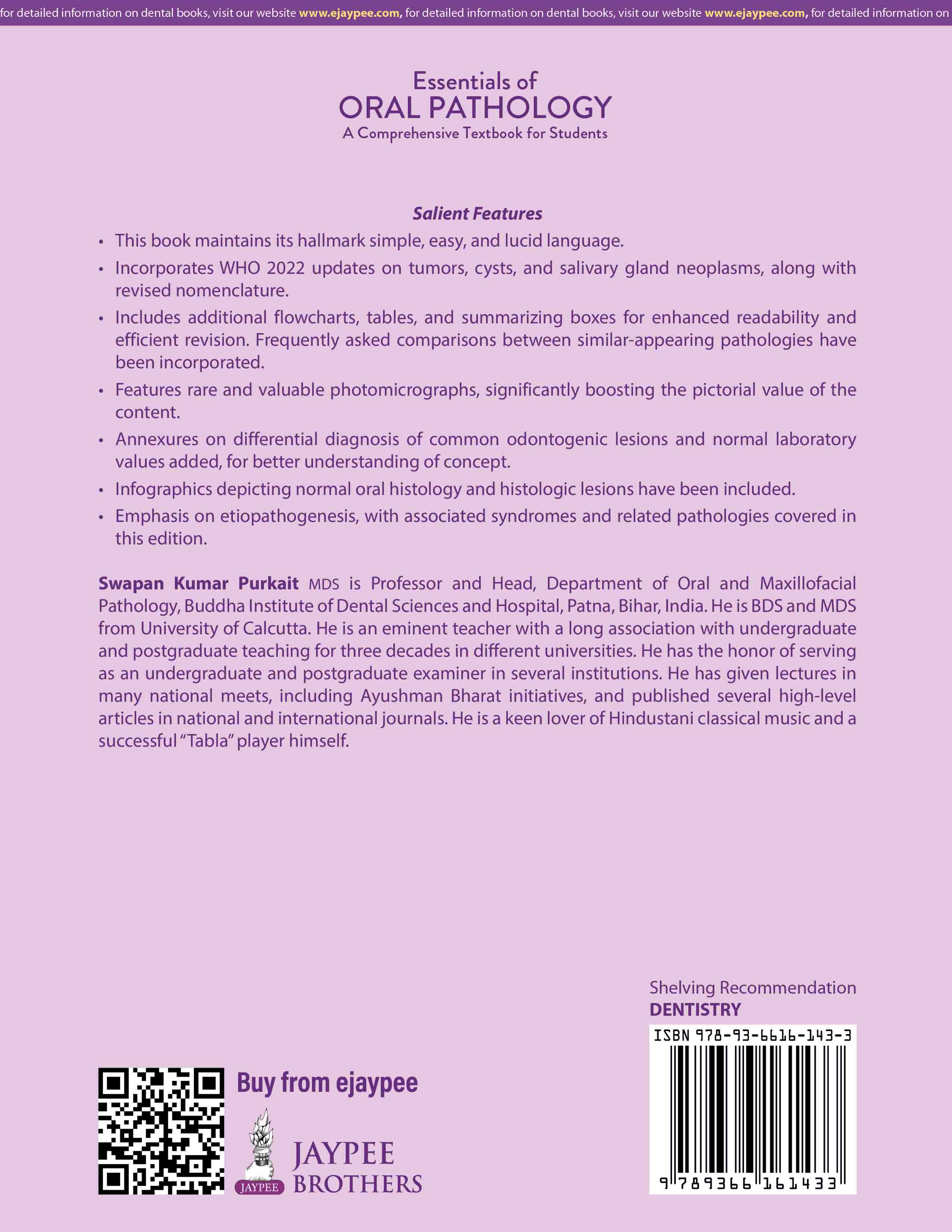 Essentials of Oral Pathology: A Comprehensive Textbook for Students by SWAPAN KUMAR PURKAIT view 2