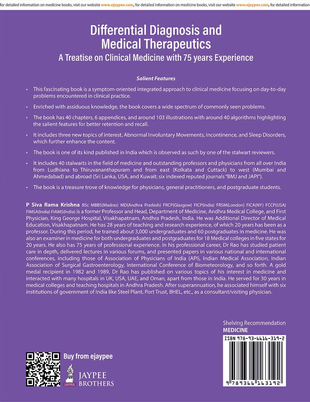 Differential Diagnosis and Medical Therapeutics: A Treatise on